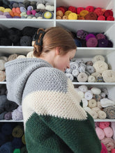 Load image into Gallery viewer, Moss Stitch Hoodie Crochet Pattern - PDF Download