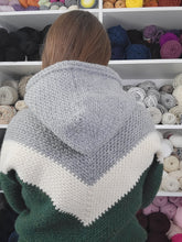 Load image into Gallery viewer, Moss Stitch Hoodie Crochet Pattern - PDF Download