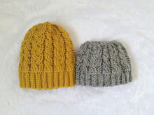 Load image into Gallery viewer, Cable Hat Crochet Pattern - PDF Download