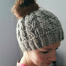 Load image into Gallery viewer, Cable Hat Crochet Pattern - PDF Download