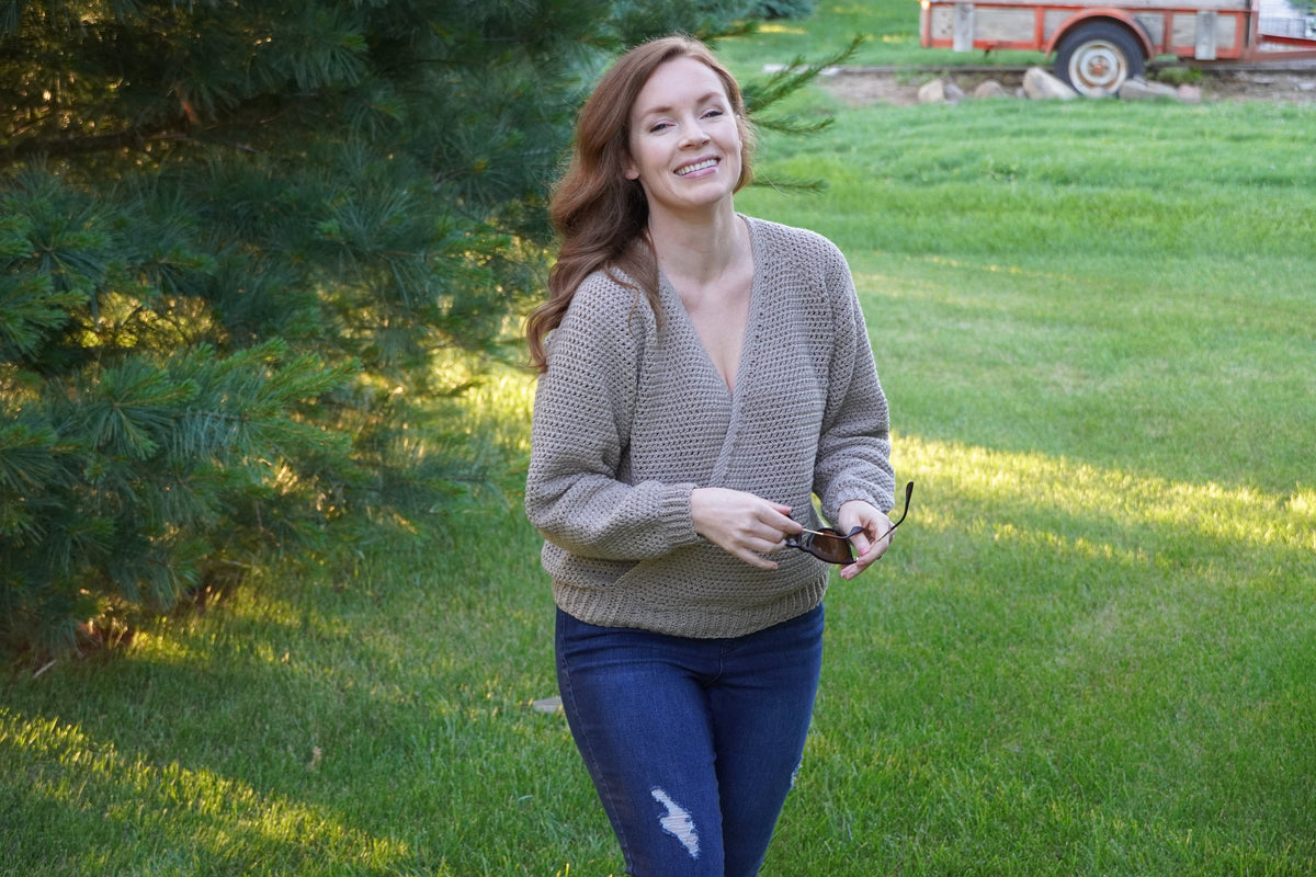 Ballet Wrap Crochet Sweater Pattern Ginger Knots