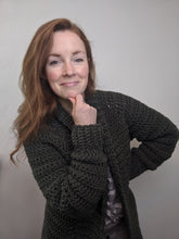 Load image into Gallery viewer, Bulky Beginner Raglan Crochet Sweater Pattern - PDF Download