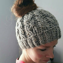 Load image into Gallery viewer, Cable Hat Crochet Pattern - PDF Download
