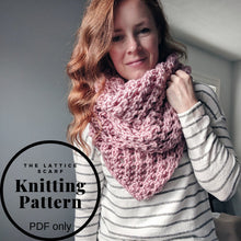 Load image into Gallery viewer, The Lattice Scarf Knitting Pattern - PDF Download
